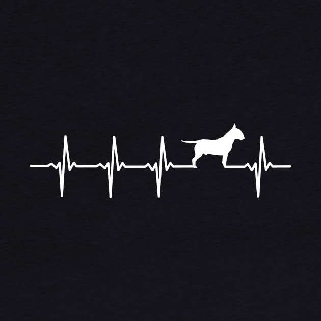 Bull Terrier Heartbeat Gift For Bull Terriers by OceanRadar